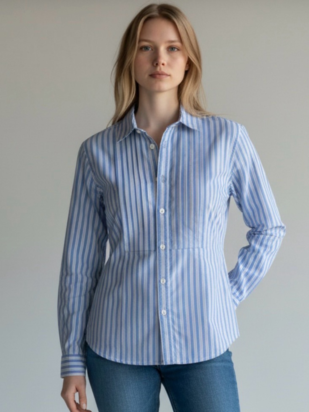 Polo by Ralph Lauren Blue & White Striped Button-Down Shirt